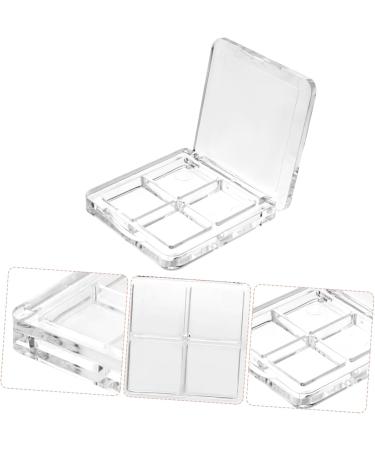 Mipcase 2pcs Eyeshadow Diy Make up Accessory 4 Grids Empty Eye Shadow Pallet Cosmetic Platen Acrylic Travel - Buy Online on GoSupps.com