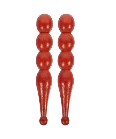 Oatipho 2st acupuncture Thailand foot massage device Wood roller massager for the body Massage devices Massage device for foot reflex zone massage wooden tool equipment massage tab 13x2.5cm As shown