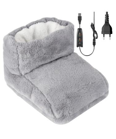 Electrical foot warmer CJBin foot warmer with 3 heating levels automatic switch -off and overheating protection electrical footheitation foot care for at home fast -heating foot warmer - gray