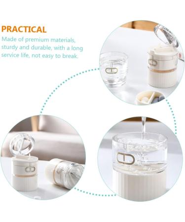 ULTECHNOVO Tablet Cutter Case & Medicine Crusher - Portable Splitter for Easy Pill Cutting - 7.5x4.5cm - White - Buy Online on GoSupps.com