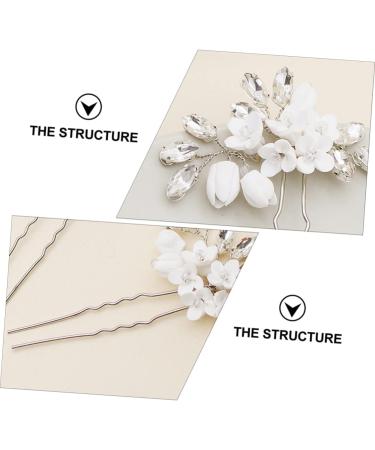 minkissy 1pc Hairpin Bridesmaid Hair Pin Flower Hair Clip Hair Fork Retro Wedding Party Headpiece Bridal Hair Jewelry Wedding Hair Clips Hair Pin for Women Hair Stick Alloy Simple - Buy Online on GoSupps.com