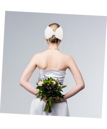 FOMIYES Girls Hair Accessories Pearl Hair Clip Wedding Hair Clip Girl Bows Hair Decoration Back Hair Bow Hair Bow Clip Hair Clips Decorate Headgear Hairpin Button Metal Delicate White Miss - Buy Online on GoSupps.com