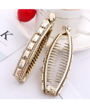 Buy Luxurious Rhinestone Hair Clips for Women | Glitter Banana Clips & Teeth Holders | International Shipping Available - Buy Online on GoSupps.com