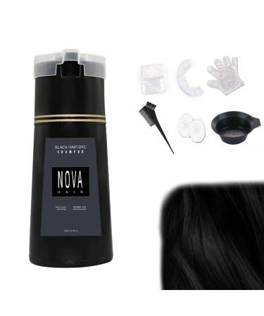 MOCIUN Nova Hair Coloring Shampoo for Women and Men Instant Coloring Shampoo Black