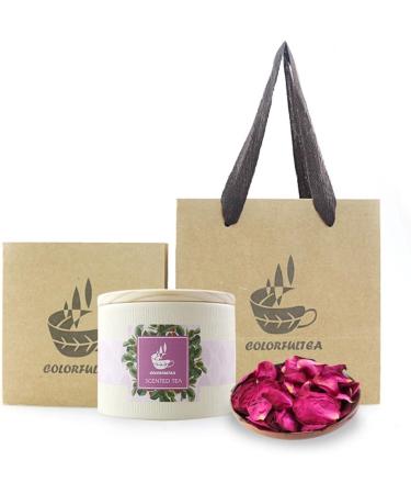 COLORFULTEA - 30g (1.06 oz) - Chinese Health Herbal Tea - Flower Tea - Floral Tea - Scented Tea - Dried Rose Petal Tea/Rose Flowers Petals Tea - Fragrant Natural Organic Tea - Buy Online on GoSupps.com