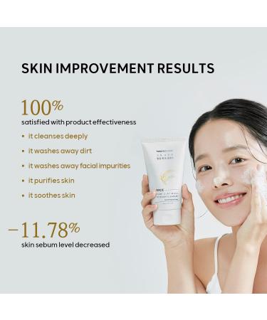 Thankskyou Farmer Rice Pure Clay Mask to Foam Cleanser 150ml - Korean Travel Extracts Sebum Removal & Blackhead Deep Cleaning Pore Cleaners for All Skin Types - Buy Online on GoSupps.com