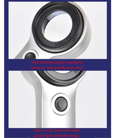 Uncles 30X Magnifying Glass LED Illuminated Eye Loupe Magnifier Handheld- Magnifying Lens for Coin Stamps- Reading Rechargeable - Buy Online on GoSupps.com