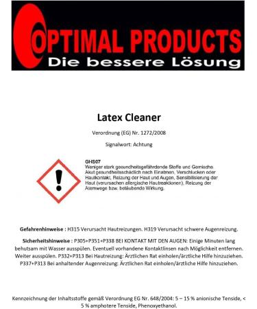 Optimal Products die bessere L sung Latex Care 1 Litre + 1 Litre Latex Cleaner - Buy Online on GoSupps.com