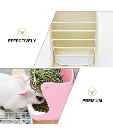 Balacoo 1pc 2 in 1 Grass Stand Hamster Chinchilla Feeder Food Basket Bunny Feeder Rack Manger Pet Ferrets - Buy Online on GoSupps.com