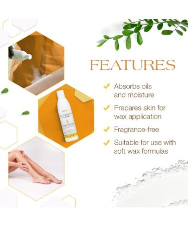 Gigi Pre Epilation Dusting Powder 4.5oz - Prepare Skin for Waxing | Excess Oil Absorption | Gentle Formula - Buy Online on GoSupps.com
