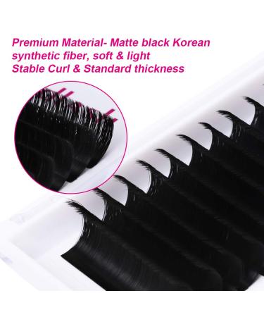 Self-Flee Eyelashes | D Curl 15-20mm Mixed Length Volume Lashes - Easy Fan 0.10mm Individual Extensions for Stunning Looks - Buy Online on GoSupps.com