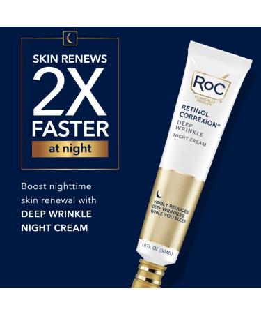 RoC Retinol Correxion Deep Wrinkle Night Cream 1.0 fl oz - Anti-Aging Skincare - Buy Online on GoSupps.com