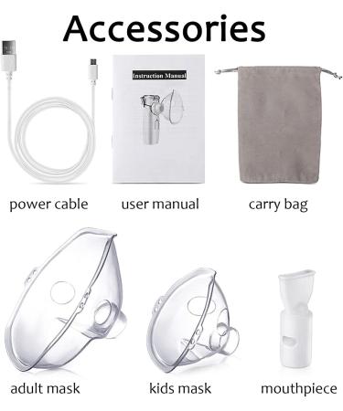 MAYLUCK Handheld Portable Ultrasonic Nebuliser for Baby Kids Adults - Blue - Buy Online on GoSupps.com