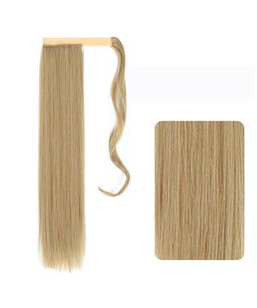 Ponytail Extension 22-32 Inch Synthetic Hair Fiber Heat-Resistant Curly Hair with Ponytail Fake Hair Chip-in Hair Extensions Pony Tail Ponytail Hair Extension(Color:M27-613 Size:32inches) 32inches M27-613