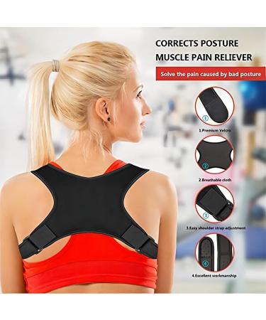 Back Brace Posture Corrector | Adjustable Upper Back Support for Pain Relief | Ideal for Men & Women - Buy Online on GoSupps.com