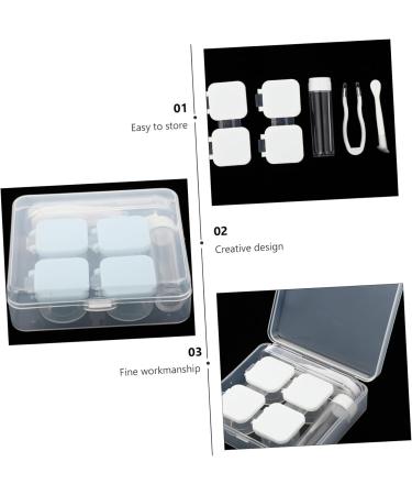 HOMSFOU 4pcs Colored Contact Lenses Set with Travel Case & Invisible Makeup Mirror - Ideal for International Shipping - Buy Online on GoSupps.com