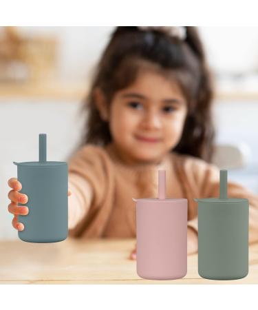 Baby Sippy Cup 2 Pack Silicone Trainer Cup for Toddlers - Unbreakable, Spill Proof, Non-Slip Handles - 6 oz - Boys & Girls (Ether & Sage) - Buy Online on GoSupps.com