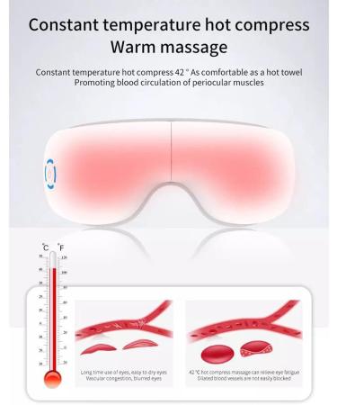 Aeigky Multifunctional Eye Massager - Electrical Eye Mask for Swollen Eyes Relief | Model AY-129 - Buy Online on GoSupps.com