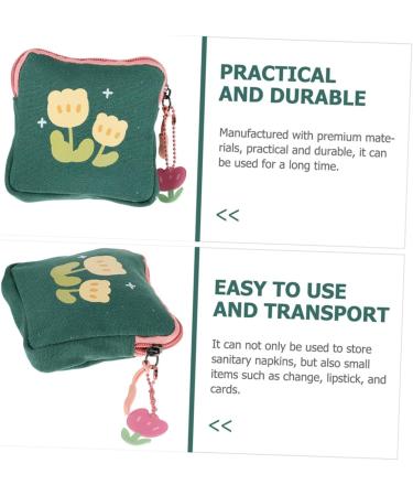Bestonzon 2 PCS Napkin Storage Bag & Maxi Pad Organizer for Women - Cute Handbag Inserts 15.5x15.5cm - Buy Online on GoSupps.com