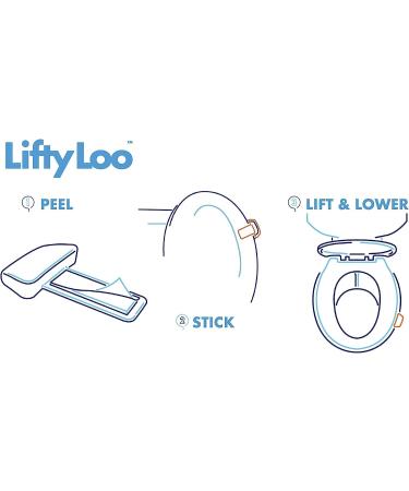 Lifty Loo Toilet Seat Handle - Lift More with Less Mess - Easy Application - 2 Pack White - Buy Online on GoSupps.com