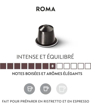  Nespresso Nespresso Original 100 Roma Coffee Capsules Intensity 8 For Ristretto & Espresso (10 packs of 10) - Buy Online on GoSupps.com