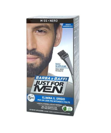 Just For Men Beard and mustache permanent color with black brush M55 2 x 14 ml