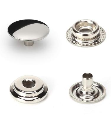 100pcs 15mm Stainless Steel Snap Press Stud Cap Button Set for Marine Boat Canvas - Line 24 Fasteners (4 Components, 5pcs Each) - Buy Online on GoSupps.com