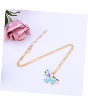 CALLARON Necklaces Cartoon Necklace Womens Rainbow Necklace Unicorn Shape Necklace Modeling Pendant Miss - Buy Online on GoSupps.com