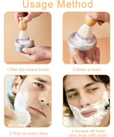 2 PCS Handcrafted Horsehair Bristle Shaving Brush Set for Men - Buy Online on GoSupps.com