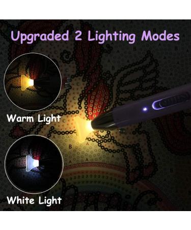 5D Diamond Painting LED Light Pen Kit - Rechargeable Art Accessory with 2 Light Modes, Glue, Clay & Storage Case - Purple - Buy Online on GoSupps.com