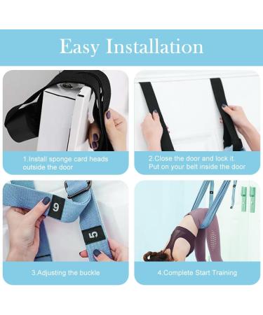 Yoga Fitness Stretching Band - Elastic Strength Training & Stretch Belt for Pilates Ballet Cheerleading - Blue - Buy Online on GoSupps.com