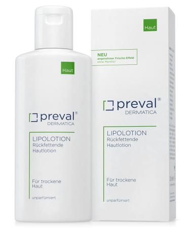 Preval Lipolotion 200 ml |Fasting skin lotion with a lot of moisture |Highly tolerated gives the skin a pleasantly well -groomed feeling and does not leave a fat film