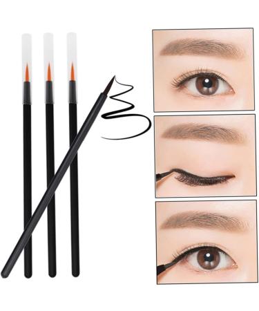 FOMIYES 150 Pcs Disposable Eyeliner Brush Eyebrow Liner Eye Liner Wands Miss Auxiliary With Hat 10x0.3cmx3pcs Blackx3pcs - Buy Online on GoSupps.com
