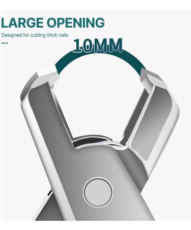 YUDANSI Heavy Duty Nail Clipper With Wide Jaw Opening Stainless Steel Thick Nails Toe Nail Clippers For Men Women Nail File Sharp Curved Thick Fingernail Toenail Clippers Set Pet Large Nail Cutters Black - Buy Online on GoSupps.com