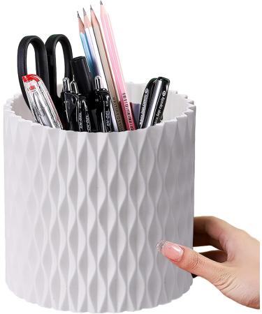360 Makeup Brush Holder - Pencil Holder for Office Supplies | Swivel Organizer for Desk 360-Degree Rotating Multi-Functional Holder Home Office Art Supply Storage Box Puchen White - Buy Online on GoSupps.com