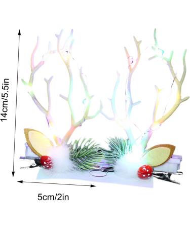 Christmas Luminous Antlers Hair Clips Luminous Antler Hair Clips LED Hair Accessories Reindeer Antlers Xmas Hairpins Xmas Glowing Hair Clips Glowing in The Dark Christmas Party Decorations(#2) - Buy Online on GoSupps.com