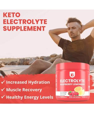 KEPPI Keto Electrolytes Powder - Raspberry Lemonade 50 Servings - No Sugar, Carbs - Advanced Hydration Supplement | Boost Energy - Sugar-Free Electrolyte Drink - Buy Online on GoSupps.com