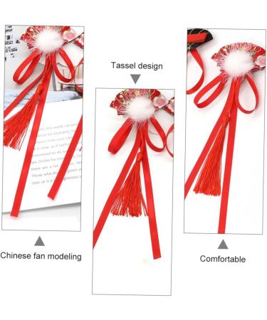 ibasenice 3 Pairs Children's Hairpin Butterfly Hair Clips Chinese New Year Hair Clips Hair Clip Accessories Polymer Clay Cane Styling Hair Clips Decor Red Fabric Ribbon Woman Chinese Style - Buy Online on GoSupps.com