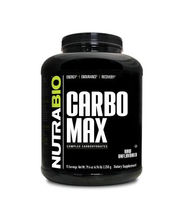 NutraBio CarboMax Maltodextrin - Complex Carbohydrate Powder for Sustained Energy - Calorie Rich for Muscle and Weight Gain - Unflavored - 5 Pounds 75 Servings