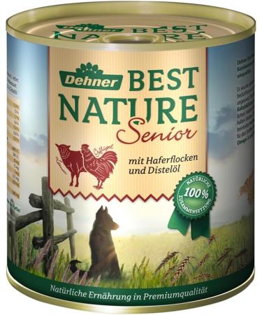 Dehner Best Nature Wet Dog Food for Seniors | Lamb & Poultry | 6 x 800g Cans (4.8kg) - Premium Nutrition for Older Dogs - Buy Online on GoSupps.com