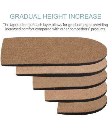 Adjustable Leg Length Discrepancy Heel Lifts Inserts Insoles - 5 Layer Brown Large - Buy Online on GoSupps.com