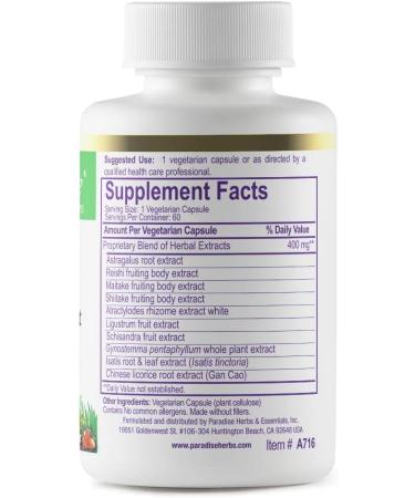 Paradise Astragalus Reishi Maitake Extract - Ultimate Adaptogen Defense Formula - 100% Natural Extract, No Chemicals - Buy Online on GoSupps.com