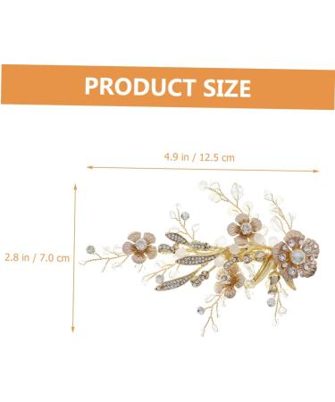 Beaupretty Gold Hair Pin Crystal Headgear vintage Zinc alloy temperament copper wire bride flower hairpin girls hairpin crystal headpiece women's hair s hairpin frosted side Hair - Buy Online on GoSupps.com