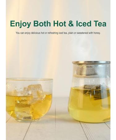TeeLux Green Tea Bags 100 Count - 100% Pure & Natural Antioxidant-Rich Green Tea - Caffeinated Support for Overall Health - Biodegradable Tea Bags - Pack of 1 - Buy Online on GoSupps.com