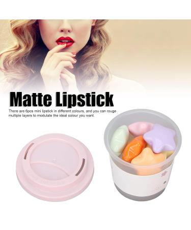 Mini Candy Matte Lipstick Set - 6 Portable Waterproof Mini-Matt Dispensers | Durable Non-Stick & Star-Shaped | Perfect for Travel - Buy Online on GoSupps.com