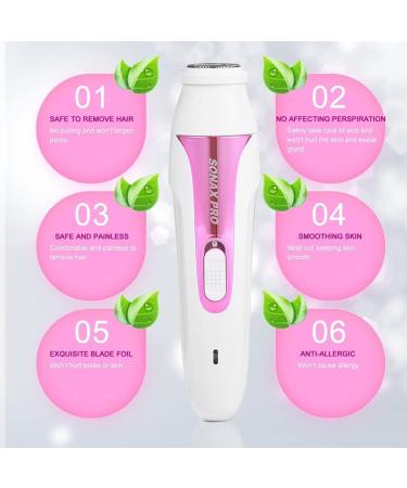 FILFEEL Women's Epilator 5 in 1 Electric Rechargeable Cordless Wet & Dry Hair Removal () Pink - Buy Online on GoSupps.com