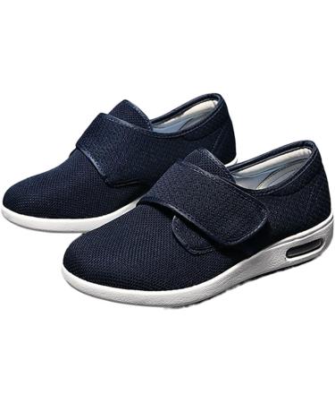 MisFun Wide Lightweight Diabetic Shoes for Women/Men | Dark Blue Size 6.5 | Closed Toe Breathable Shoes for Diabetes, Swollen Feet & Edema - Buy Online on GoSupps.com