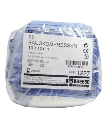 ABSORPTION COMPRESSIONS non-sterile 10x10 cm 1227 25 pcs