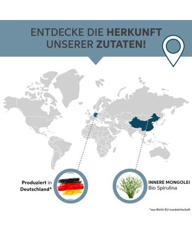  eltabia Organic Spirulina Tablets 200g | 500 tablets at 400mg each highly dosed | Premium Raw Food Grade | Tablets - Buy Online on GoSupps.com