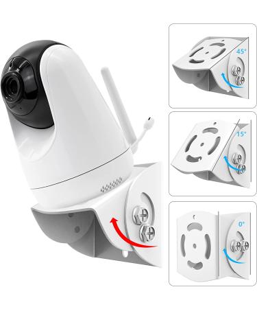 2 Pack Adjustable Angle Baby Monitor Wall Mount for Motorola, Arlo, Infant Optics DXR-8 - Easy Installation, Perfect Angle (Camera Not Included) - Buy Online on GoSupps.com